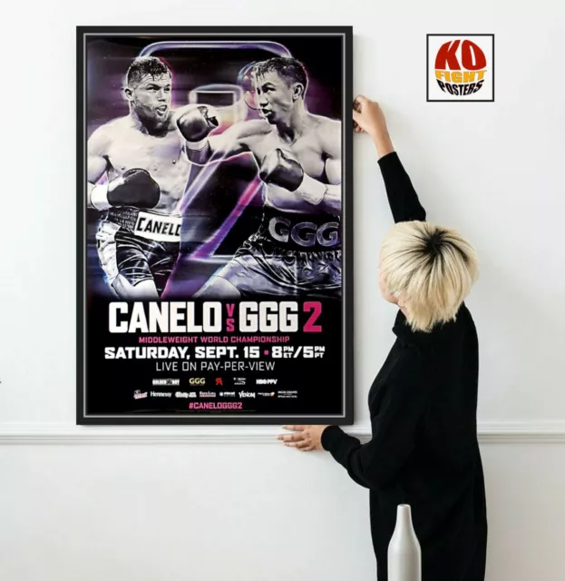GENNADY GOLOVKIN vs. CANELO ALVAREZ (2) : Original HBO Boxing Fight Poster 10D