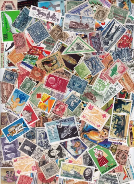 1000 each World stamps off paper from large collection mix kiloware type big lot