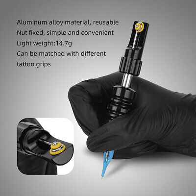 Pluma de aleación de aluminio para tatuaje de mano con soporte de aguja soporte de agarre para palo ToTM