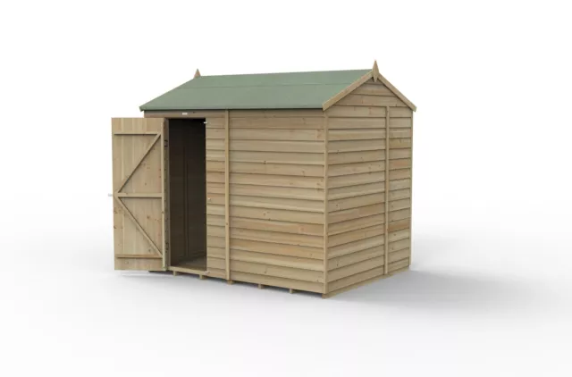 Forest 4Life 8x6 Reverse Apex Shed Single Door No Window 25yr Guarantee Free Del 2