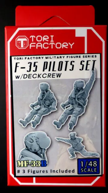Tori Factory MF-33B - 1:48 F-35 Pilots Set w/Deck Crew (3 Figuren) 3D gedruckt