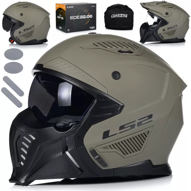 Motorradhelm Jethelm | LS2 OF606 DRIFTER SAND | Helm Roller Trial Motorrad 22.06