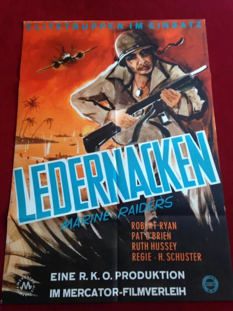 Ledernacken Kinoplakat Poster A1, WW2, Robert Ryan, Pat O'Brien, Marine Raiders