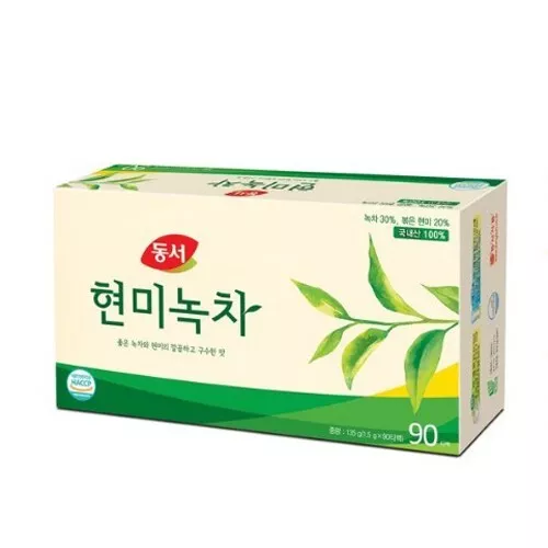 Korean Dong Suh Healthy Diet Brown Rice Green Tea / 90 Tea Bags