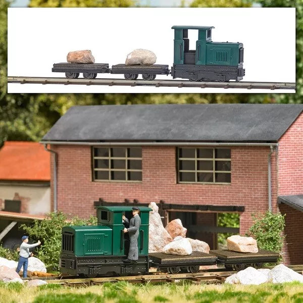 Busch 12017 - 1/87/H0 Field Railway Start Set »Quarry« - New