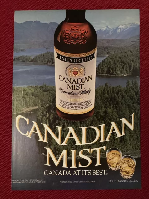 Canadian Mist Whisky “Canada At It’s Best” 1984 Print Ad - Great to Frame!