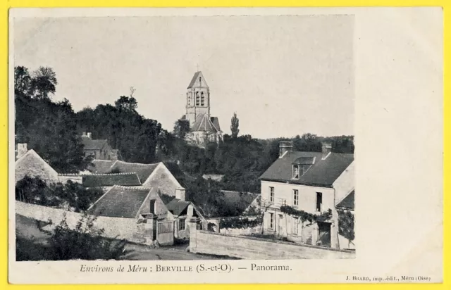cpa Précurseur 95 - Environs de MÉRU BERVILLE (Val d'Oise) Panorama