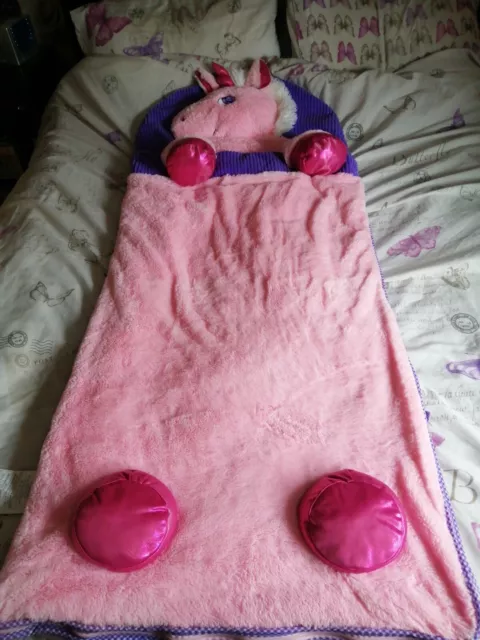 Saco de dormir unicornio rosa abrazo niños mayores de 3 años