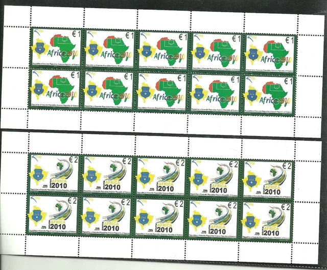 KOSOVO 2010 World Football South Africa Soccer World Cup BLATT postfrisch