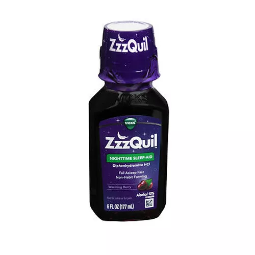 Zzzquil Nocturna Sleep-Aid Líquido Calor Baya 177ml Por Procter&Gamble