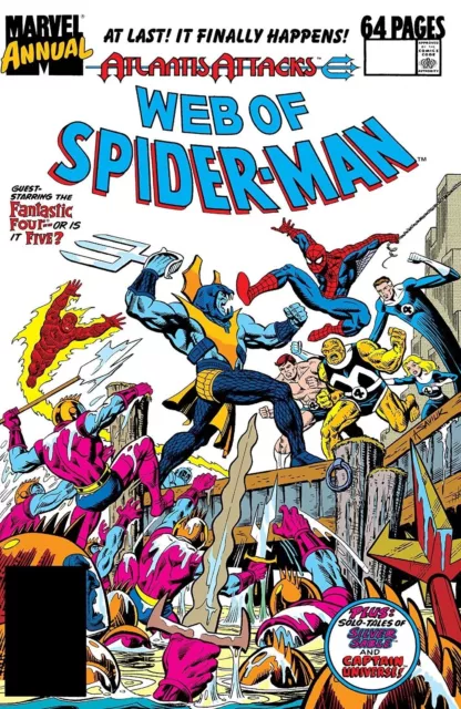 Web of Spider-Man Annual #5 (Marvel 1989) Atlantis Attacks, Silver Sable Origin