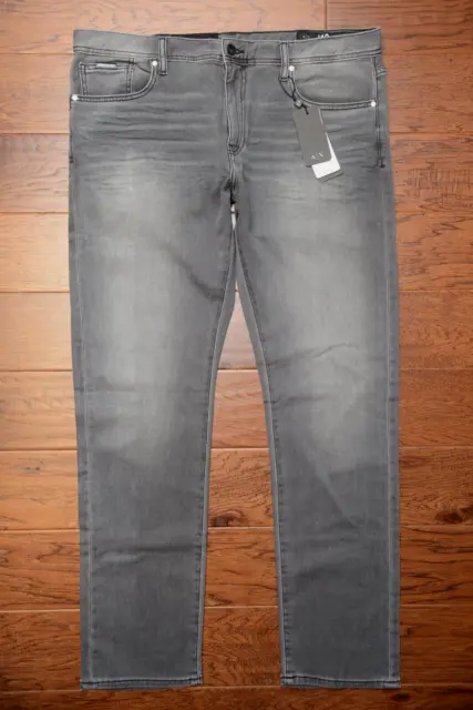 Armani Exchange A|X J13 Men's Slim Fit Gray Stretch Soft Touch Cotton Jeans 38R