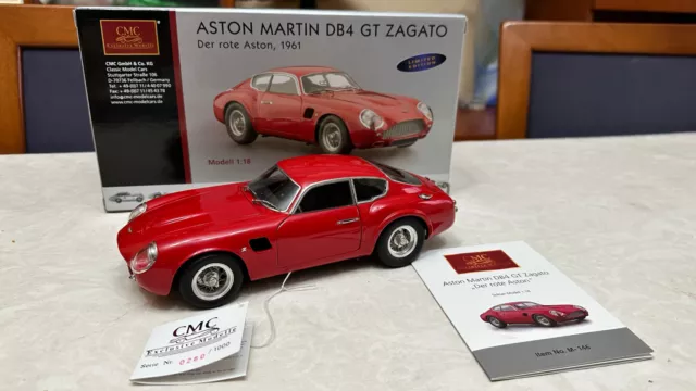 CMC 1:18 ASTON MARTIN DB4 GT ZAGATO COUPE 1961 RED M-146 1000 pcs