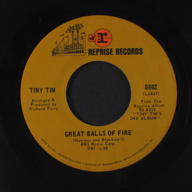 TINY TIM GREAT balls of fire / as time goes by REPRISE 7" Single 45