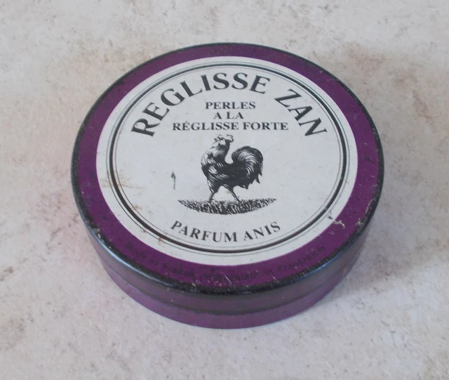 ANTIQUE FRENCH CANDY Reglisse ZAN licorice Advertising sweet tin box