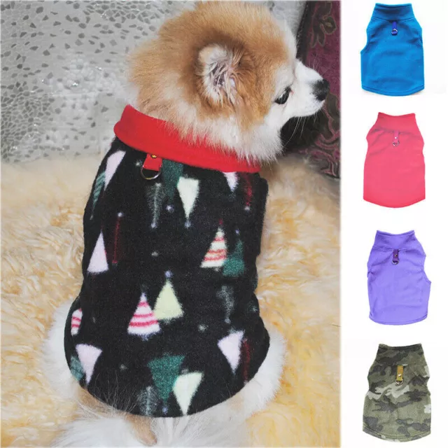 Petit chien de compagnie chaud polaire gilet vêtements manteau chiot...