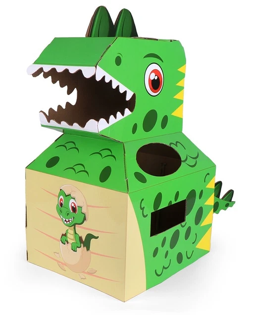 DIY 3D DINOSAUR Animal Puzzle, Kids PaperCraft Building Kit, Cardboard ...