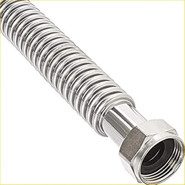 EZ-FLUID 1-INCH FIP x 3/4-Inch FIP x 24-Inch Corrugated Flexible ...