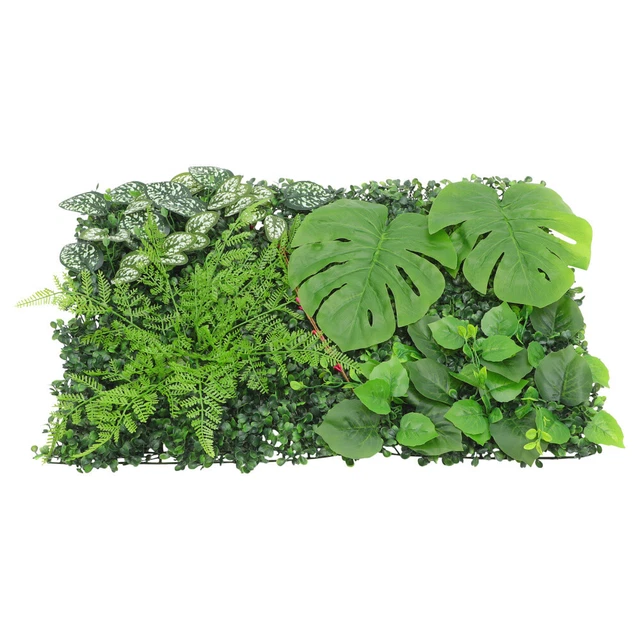 12 Pannelli Decorativi Da Parete - Siepe Artificiale Verde 60x40 Cm Per Esterno E Interno