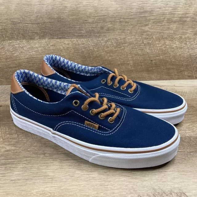 VANS Era 59 (C&L) Navy Chevron Casual Canvas Shoes Men's 9.5 Women's 11 NEW