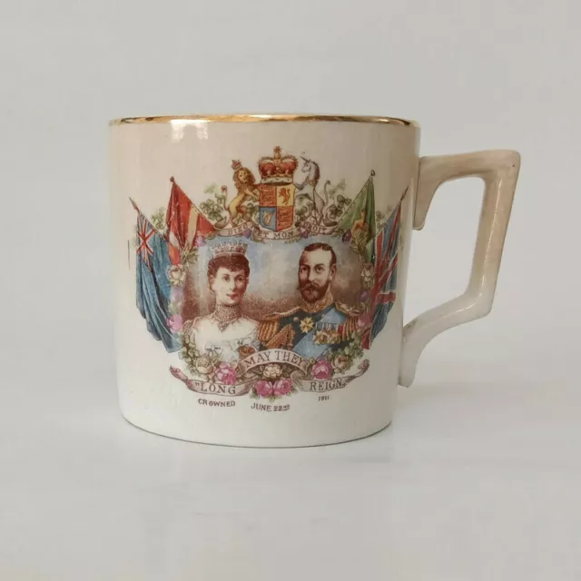 Antique Mug 1911 Royal Mug-King George V and Queen Mary Coronation