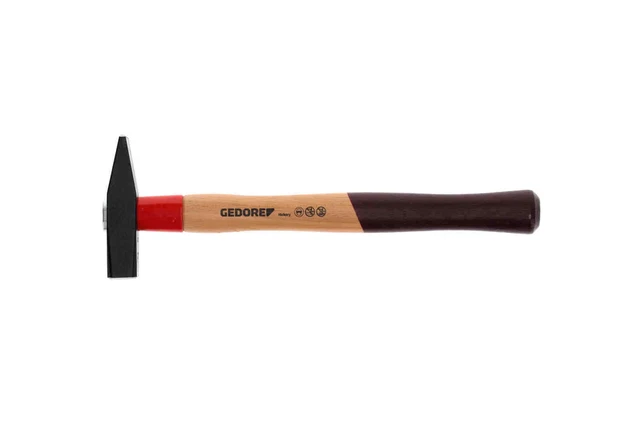 GEDORE Bleu Marteau Ordinaire Bande Rouge - Plus Avec Tige en Hickory, 200 G