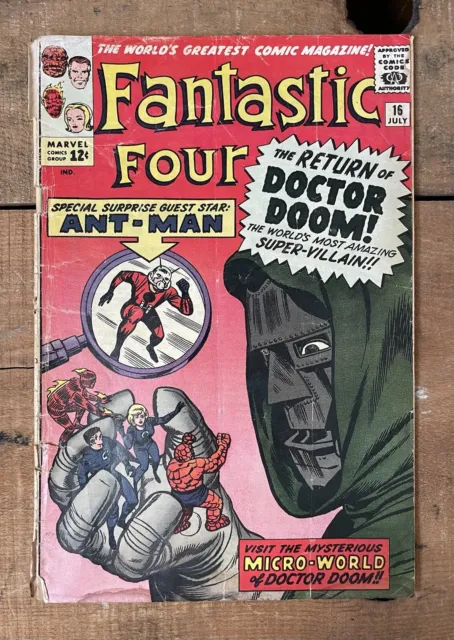 Ungraded Marvel 1963 Fantastic Four Vol 1 No.16 1st Ant Man Appearance & Dr Doom