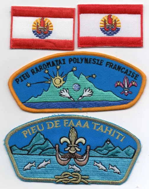Collection Of French Polynesia  - District / Area / Country / Scout Badges