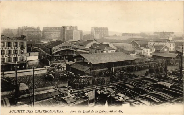 CPA PARIS 19e S. des Charbonniers - Port du Quai de la Loire 46 et 48 (301895)