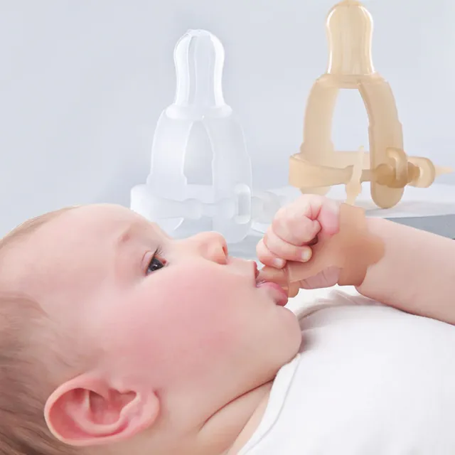 Protector de dedos de silicona no tóxico para bebés niños niños parada muñeca chuparse el pulgar B~TM