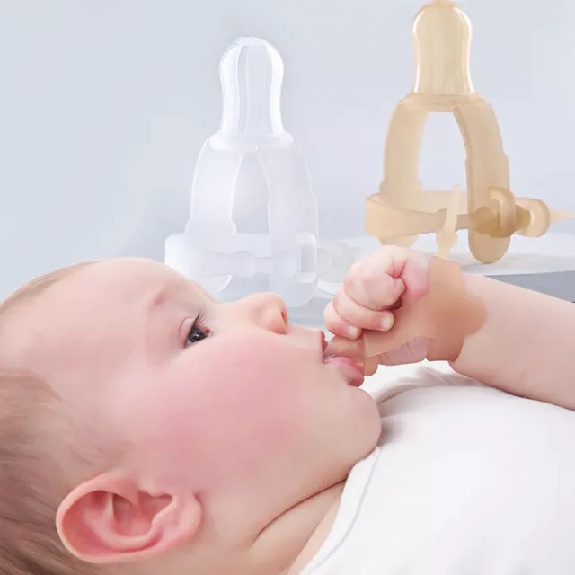 Protector de dedos de silicona no tóxico para bebés niños niños parada muñeca chuparse el pulgar B~UL
