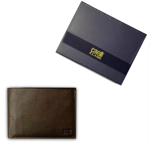 CAVALLI CLASS PORTAFOGLIO uomo pelle marrone scuro EUR 39 00 PicClick IT