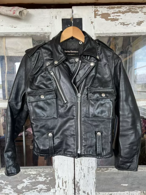 Vintage AMF Harley Davidson Motorcycle Jacket // Late 1960s- Early 70s // Black  Leather — Hellhound Vintage