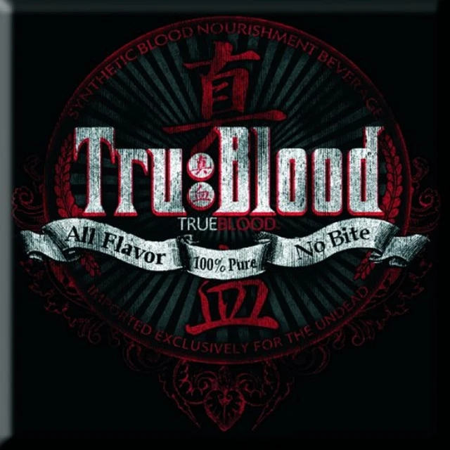 Magnete frigorifero True Blood tutto il sapore senza morso nuovo ufficiale 76 mm x 76 mm