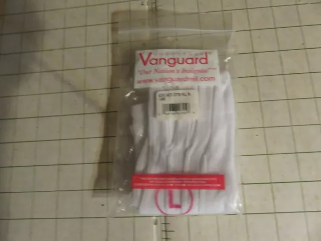 Vanguard GLOVES: WHITE COTTON Pull On - LARGE