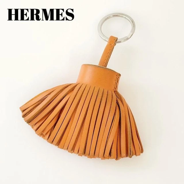 HERMES Carmen Keychain Charm Tassel Orange keyring bsg charm m98394482992HA