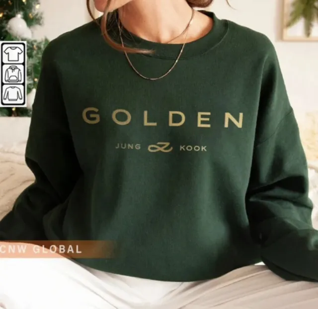 Kpop JUNGKOOK Golden Album Unisex Sweater Blackish Green Sweatshirt