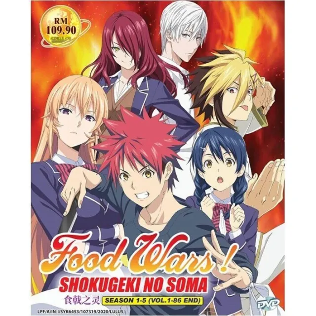 DVD ANIME FOOD Wars! Shokugeki No Soma Season 1+2+3+4+5 (1-86 End)+5 OVA  English $74.57 - PicClick AU
