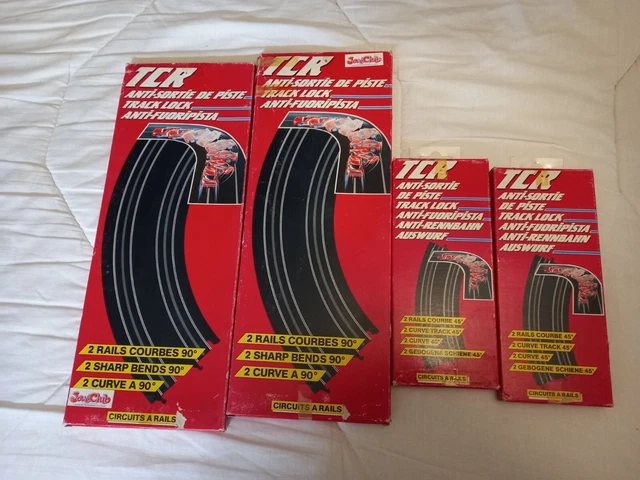 4 Boites De Rails Pour Circuit De Voitures Electrique Tcr Anti Sortie De Piste
