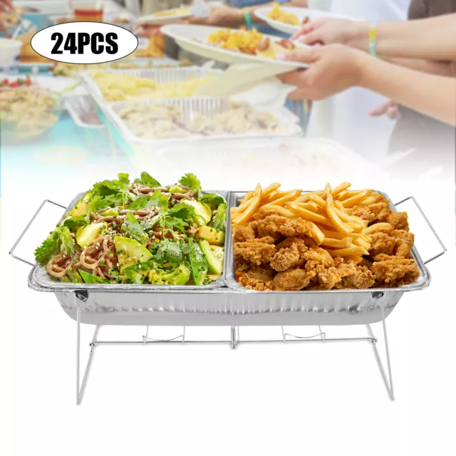 24pcs Chafing Wire Rack Buffet Stand Full Size For Catering Dish Serving Trays