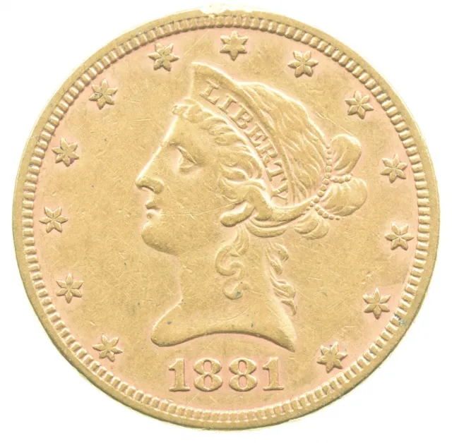 1881 $10 Liberty Head Gold Eagle - U.S. Gold Coin *743