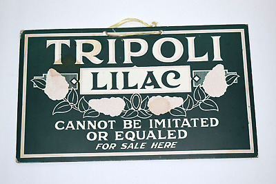 Vintage Tripoli IA Lilac Hair Tonic Barber Shop Advertising Sign