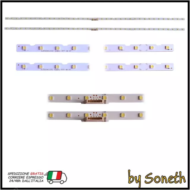 Kit 2 Barre Led Tv Per Samsung 50" Ue50Nu7090Uxzt Ue50Nu7092Uxxh Ue50Nu7095Uxxc