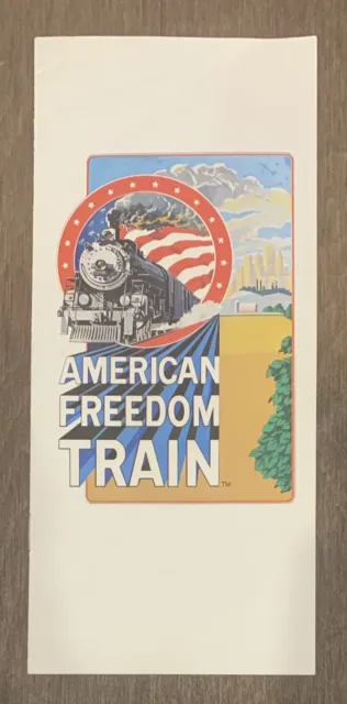 1973 American Freedom Train Brochure Pamphlet Railroad Trains