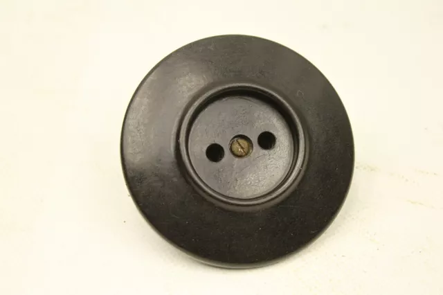 1 X Old Socket Round Flush Bakelite Vintage Without Schuko, Black