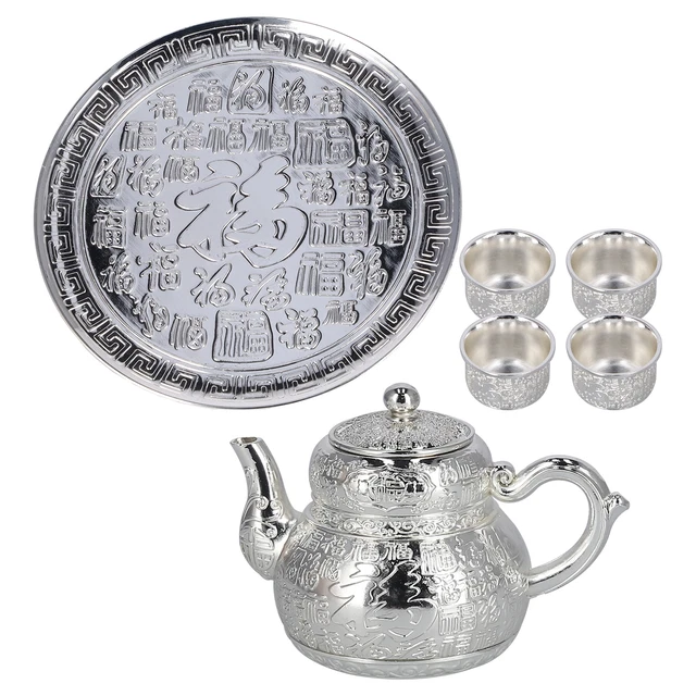 Metal Coffee Pot Set Anti Deformation Rust Elegant Metal Turkish Coffee Pot Set