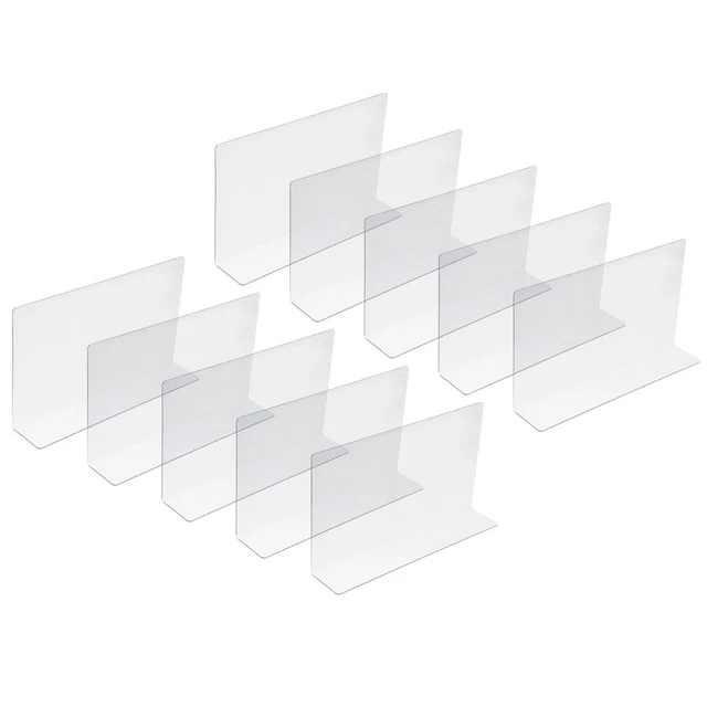 10 Divisori Trasparenti Per Mensole - Organizzatore Armadio Multiuso Per Cucina, Ufficio, Guardaroba - Foto 14