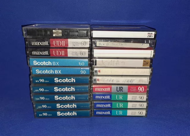 Lot of 20 Used Audio Cassette Tapes [Sold As Blanks]