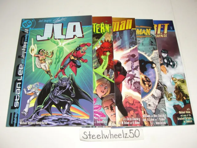 Just Imagine Stan Lee 5 Comic Lot DC 2001 JLA Wonder Woman Superman Lantern RARE