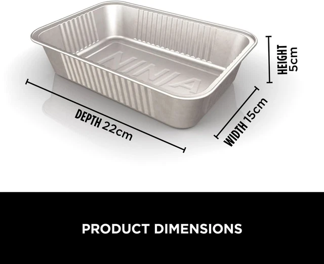 NINJA WOODFIRE XL Large Grease Tray Liners, Pack of 10, Disposable Foil